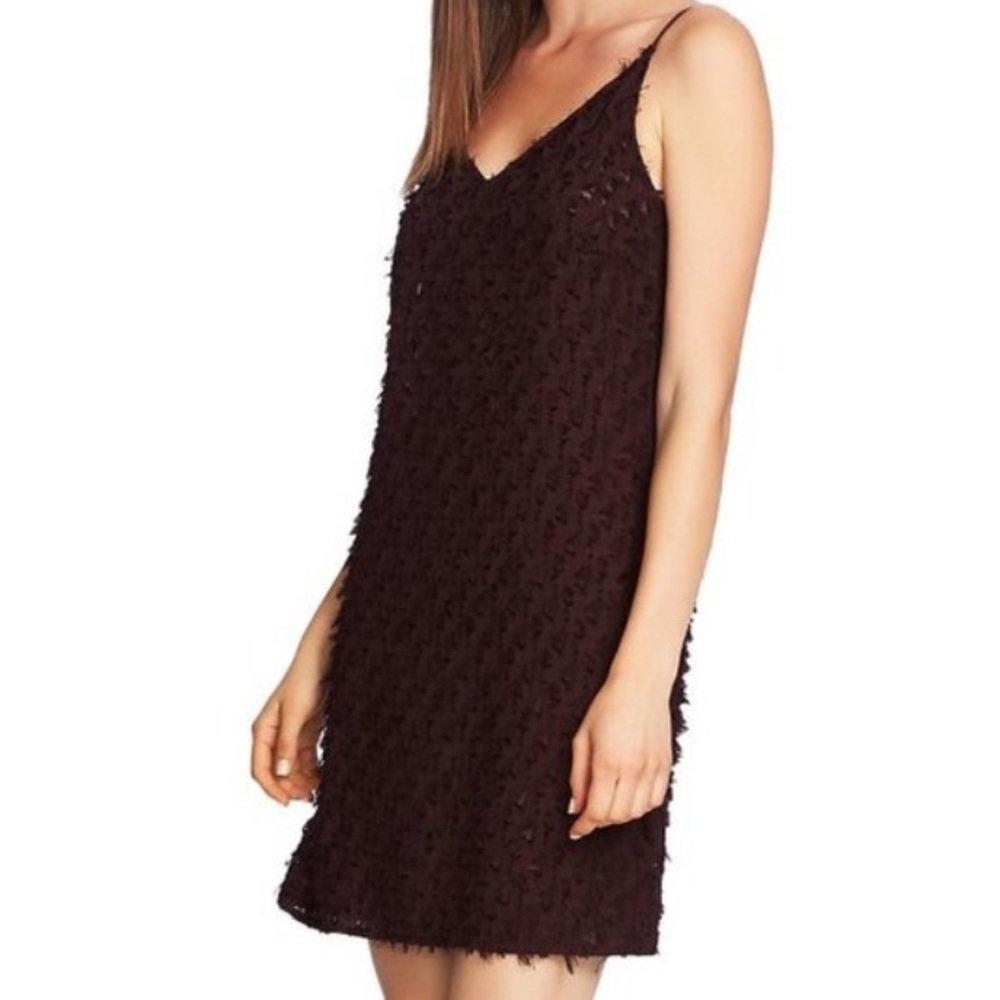 NWT! $119 1. STATE Oxblood color Spaghetti Strap V Neck Mini Dress Size: M
